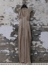 Mutedance 25 Spring/Summer Deep V-neck Pleated Dress MD-MD25SS24-BEIGE